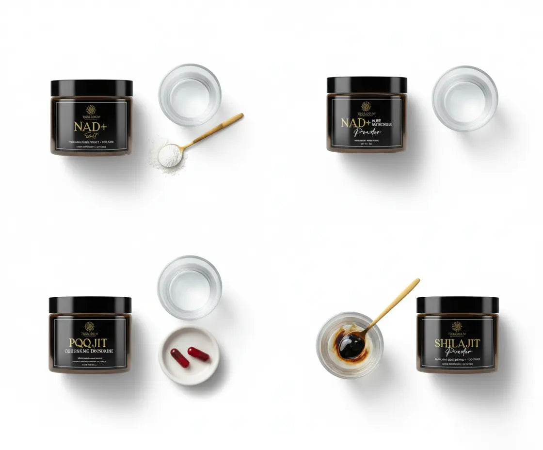 THERAPIUM™ NAD+, PQQ & Shilajit Stack – Cellular Energy & Wellness Support Therapium